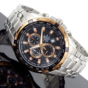 Swiss luxury watch with stainless steel band