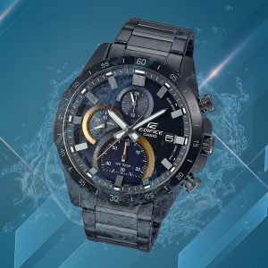 Swiss luxury watch with stainless steel band