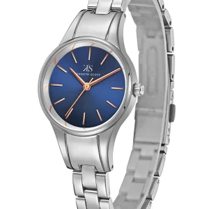 Swiss luxury watch with stainless steel band