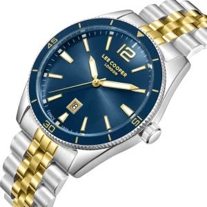 Swiss luxury watch with stainless steel band