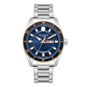 Swiss luxury watch with stainless steel band