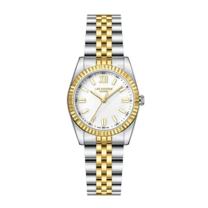 Swiss luxury watch with stainless steel band