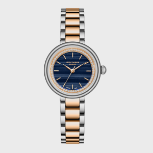 Swiss luxury watch with stainless steel band