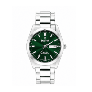 Swiss luxury watch with stainless steel band