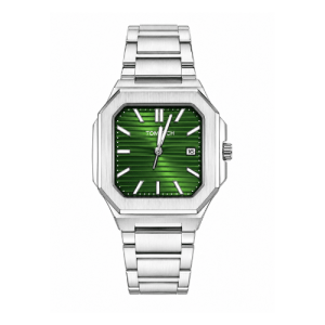 Swiss luxury watch with stainless steel band