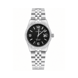 Swiss luxury watch with stainless steel band