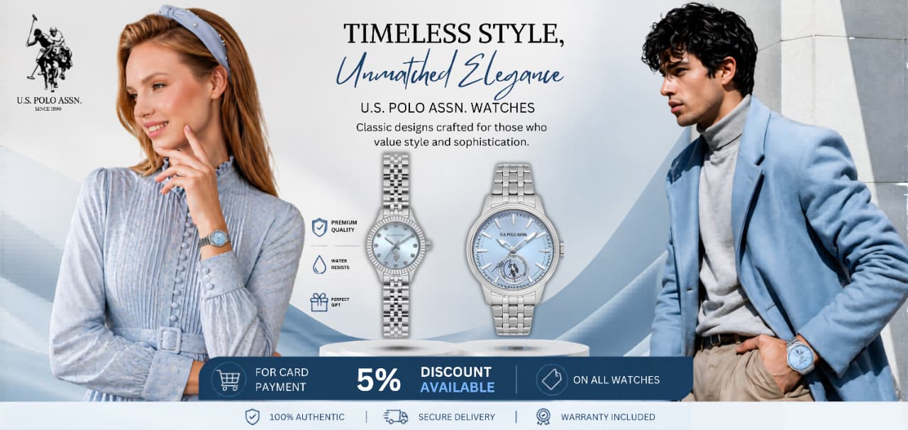 Swiss luxury watch with stainless steel band