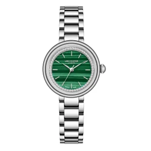 Swiss luxury watch with stainless steel band