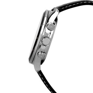 Swiss luxury watch with stainless steel band