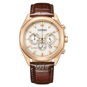 Swiss luxury watch with stainless steel band