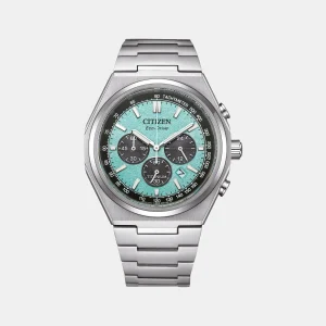Swiss luxury watch with stainless steel band