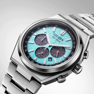 Swiss luxury watch with stainless steel band