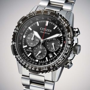 Swiss luxury watch with stainless steel band
