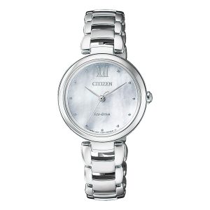 Swiss luxury watch with stainless steel band