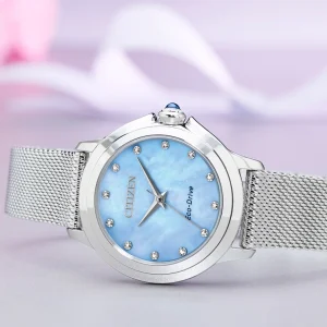 Swiss luxury watch with stainless steel band