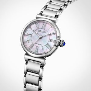 Swiss luxury watch with stainless steel band