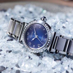 Swiss luxury watch with stainless steel band