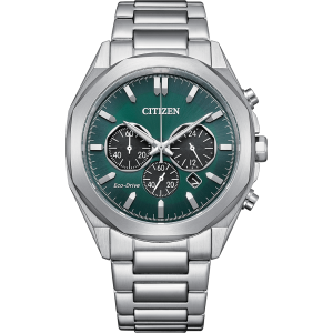 Swiss luxury watch with stainless steel band