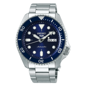 Swiss luxury watch with stainless steel band