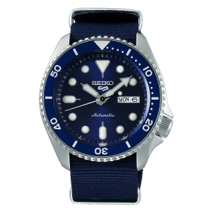 Swiss luxury watch with stainless steel band