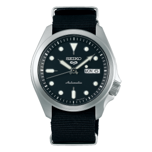 Swiss luxury watch with stainless steel band