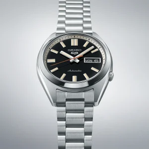 Swiss luxury watch with stainless steel band