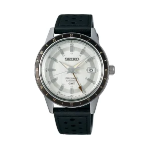 Swiss luxury watch with stainless steel band