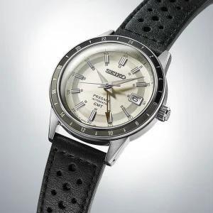 Swiss luxury watch with stainless steel band