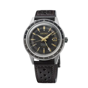 Swiss luxury watch with stainless steel band
