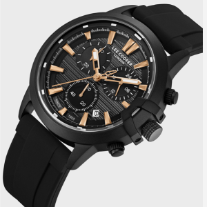 Swiss luxury watch with stainless steel band