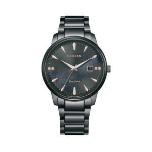 Swiss luxury watch with stainless steel band