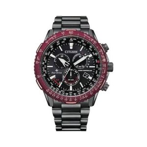 Swiss luxury watch with stainless steel band
