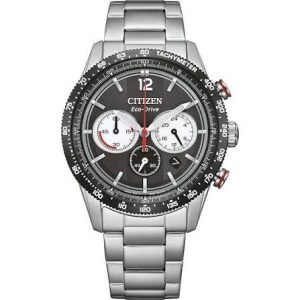 Swiss luxury watch with stainless steel band
