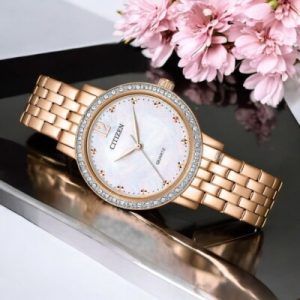 Swiss luxury watch with stainless steel band