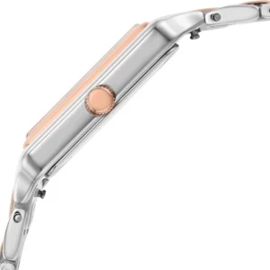 Swiss luxury watch with stainless steel band