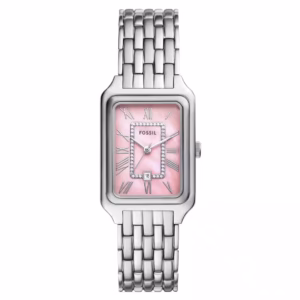Swiss luxury watch with stainless steel band