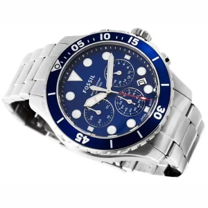 Swiss luxury watch with stainless steel band
