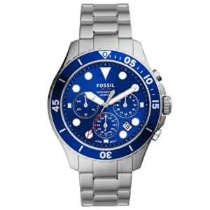 Swiss luxury watch with stainless steel band