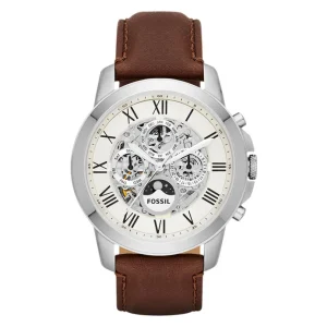 Swiss luxury watch with stainless steel band