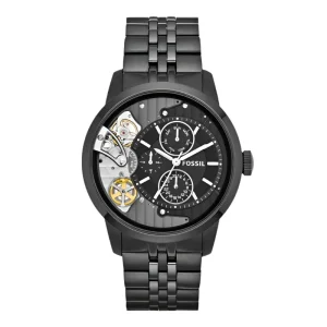 Swiss luxury watch with stainless steel band