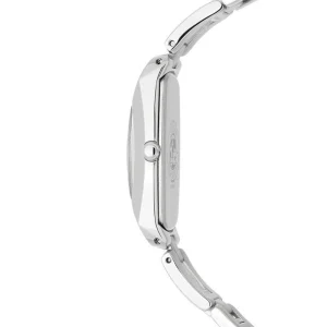 Swiss luxury watch with stainless steel band
