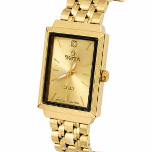 Swiss luxury watch with stainless steel band