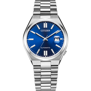 Swiss luxury watch with stainless steel band