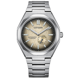 Swiss luxury watch with stainless steel band