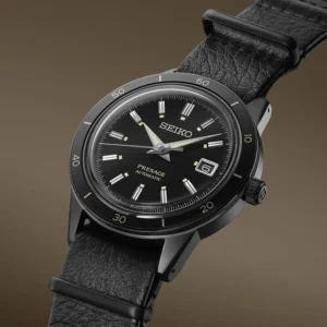 Swiss luxury watch with stainless steel band