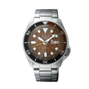 Swiss luxury watch with stainless steel band