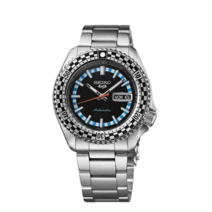Swiss luxury watch with stainless steel band