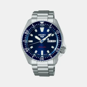 Swiss luxury watch with stainless steel band