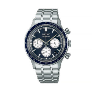 Swiss luxury watch with stainless steel band