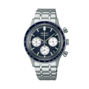 Swiss luxury watch with stainless steel band